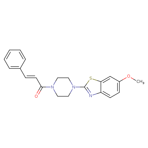 (2E)-1-[4-(6-methoxy-1,3-benzothiazol-2-yl)piperazin-1-yl]-3-phenylprop-2-en-1-one