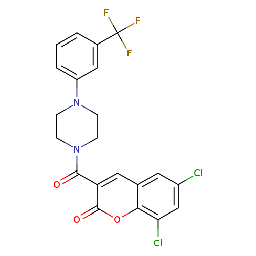 6,8-dichloro-3-{4-[3-(trifluoromethyl)phenyl]piperazine-1-carbonyl}-2H-chromen-2-one