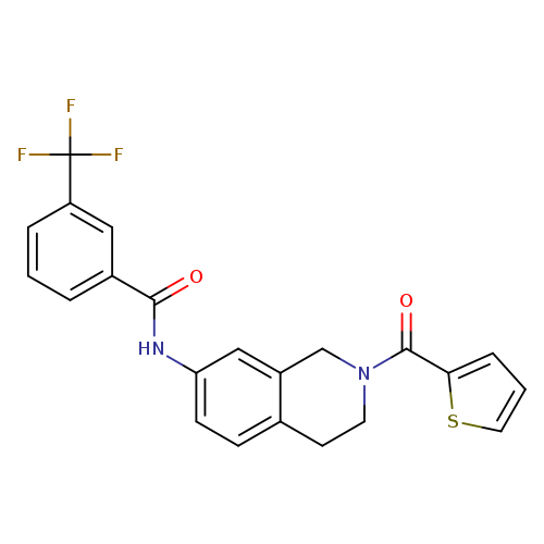 N-[2-(thiophene-2-carbonyl)-1,2,3,4-tetrahydroisoquinolin-7-yl]-3-(trifluoromethyl)benzamide