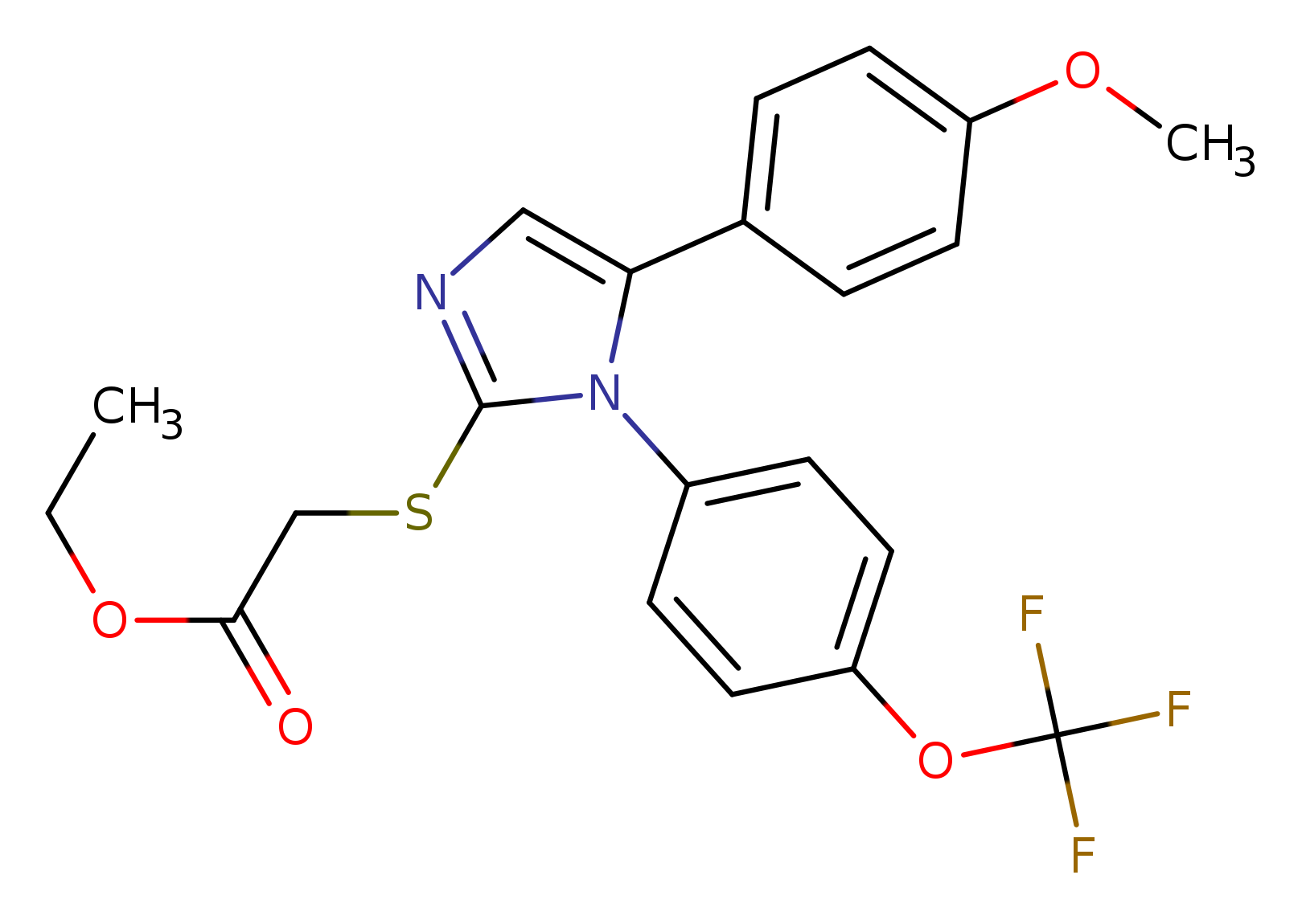 ethyl 2-{[5-(4-methoxyphenyl)-1-[4-(trifluoromethoxy)phenyl]-1H-imidazol-2-yl]sulfanyl}acetate