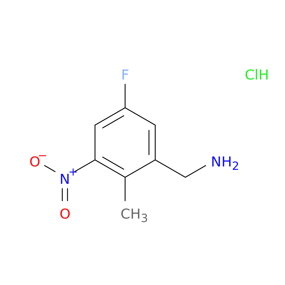 1-(5-fluoro-2-methyl-3-nitrophenyl)methanamine hydrochloride