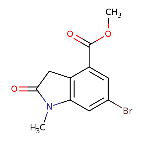 1H-Indole-4-carboxylic acid, 6-bromo-2,3-dihydro-1-methyl-2-oxo-, methyl ester