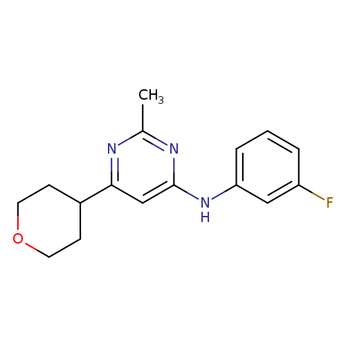 N-(3-fluorophenyl)-2-methyl-6-(oxan-4-yl)pyrimidin-4-amine