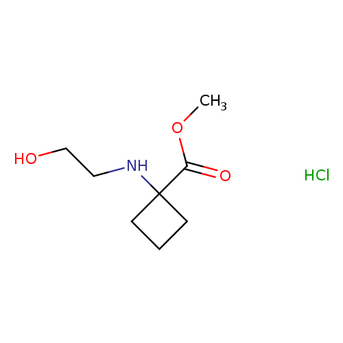 methyl 1-[(2-hydroxyethyl)amino]cyclobutane-1-carboxylate hydrochloride