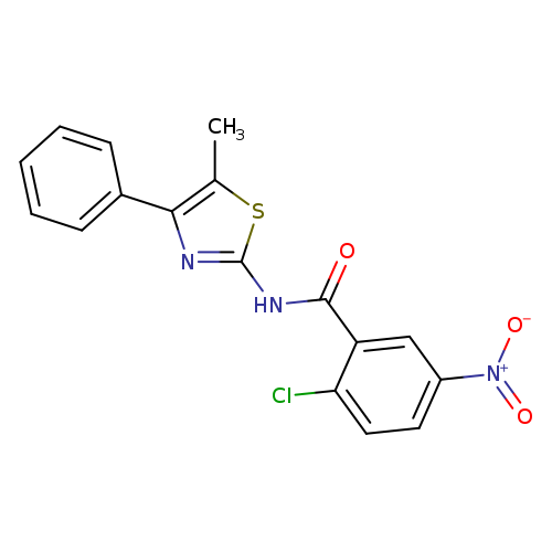 2-chloro-N-(5-methyl-4-phenyl-1,3-thiazol-2-yl)-5-nitrobenzamide
