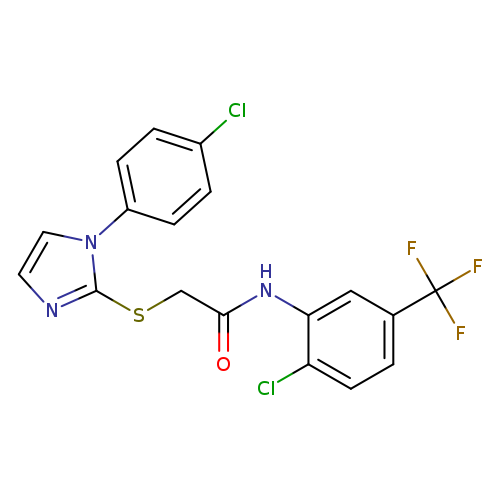 N-[2-chloro-5-(trifluoromethyl)phenyl]-2-{[1-(4-chlorophenyl)-1H-imidazol-2-yl]sulfanyl}acetamide