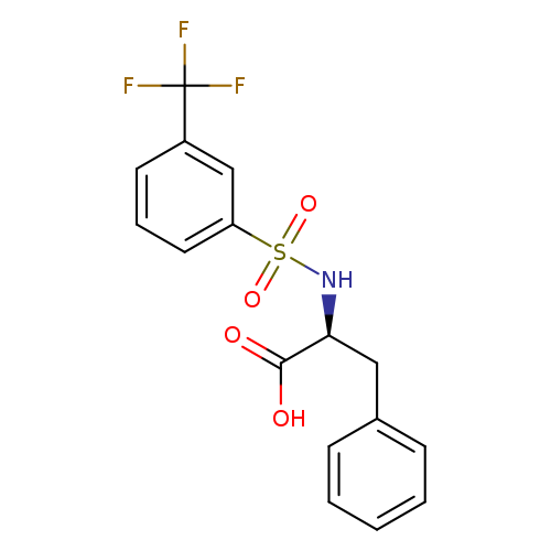 3-Phenyl-2-([[3-(trifluoromethyl)phenyl]sulfonyl]amino)propanoic acid