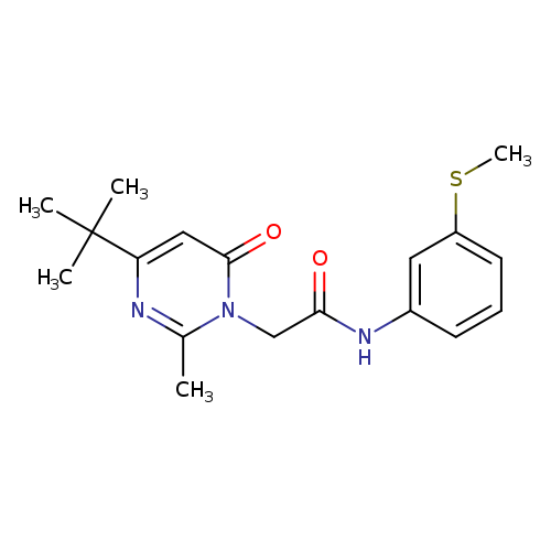 2-(4-tert-butyl-2-methyl-6-oxo-1,6-dihydropyrimidin-1-yl)-N-[3-(methylsulfanyl)phenyl]acetamide