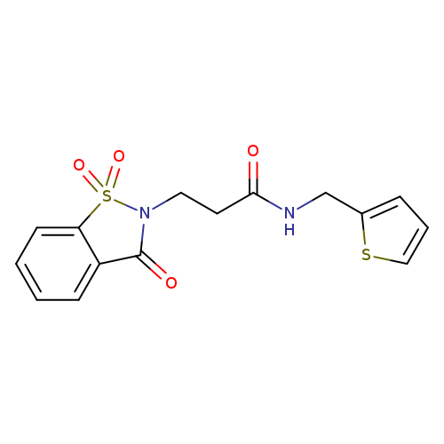 N-[(thiophen-2-yl)methyl]-3-(1,1,3-trioxo-2,3-dihydro-1lambda6,2-benzothiazol-2-yl)propanamide