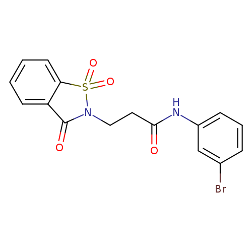 N-(3-bromophenyl)-3-(1,1,3-trioxo-2,3-dihydro-1lambda6,2-benzothiazol-2-yl)propanamide