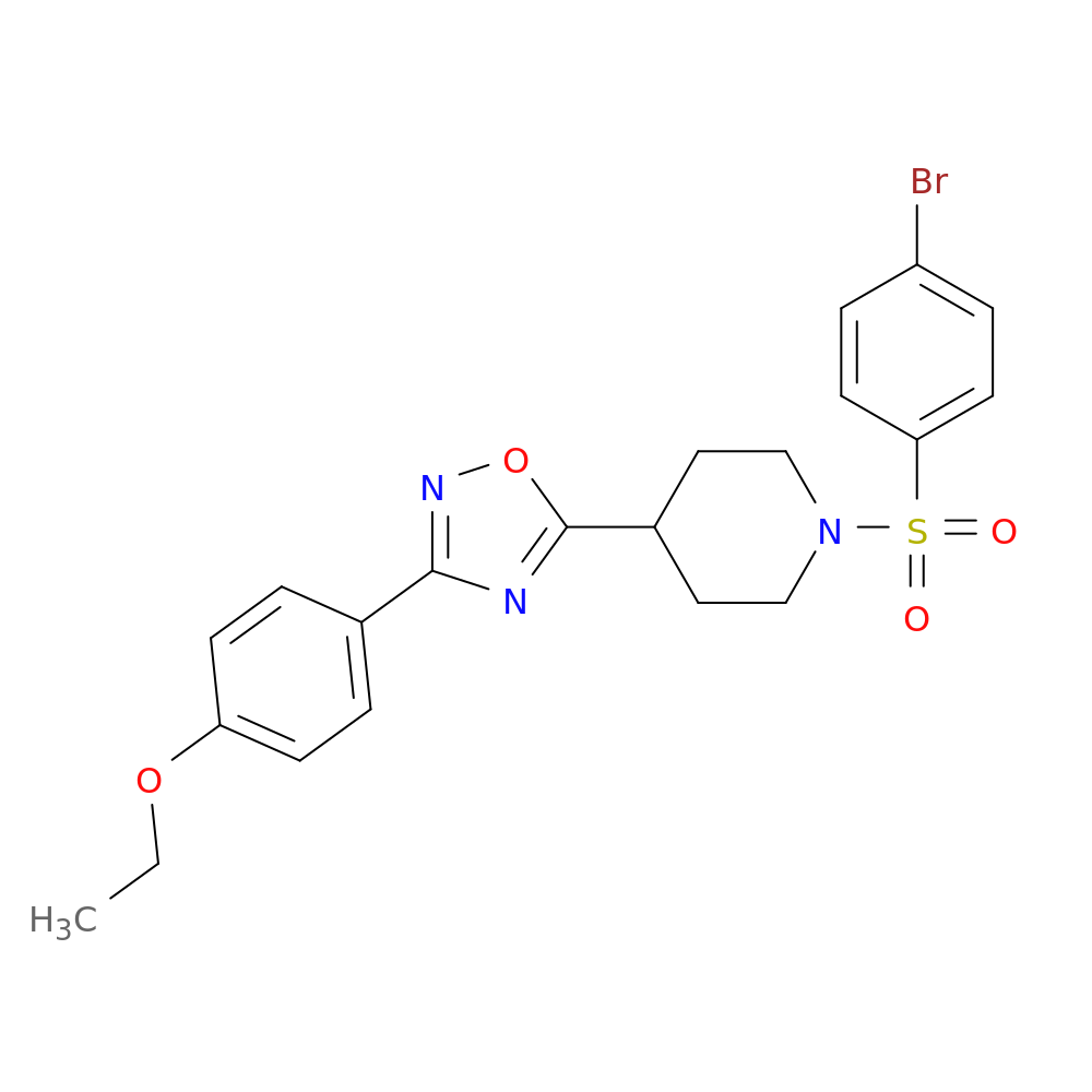 1-(4-bromobenzenesulfonyl)-4-[3-(4-ethoxyphenyl)-1,2,4-oxadiazol-5-yl]piperidine