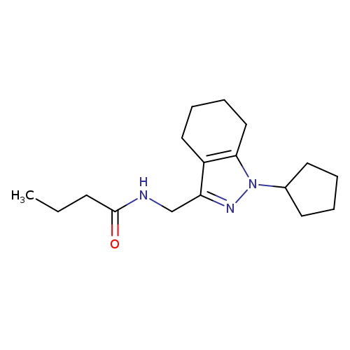 N-[(1-cyclopentyl-4,5,6,7-tetrahydro-1H-indazol-3-yl)methyl]butanamide