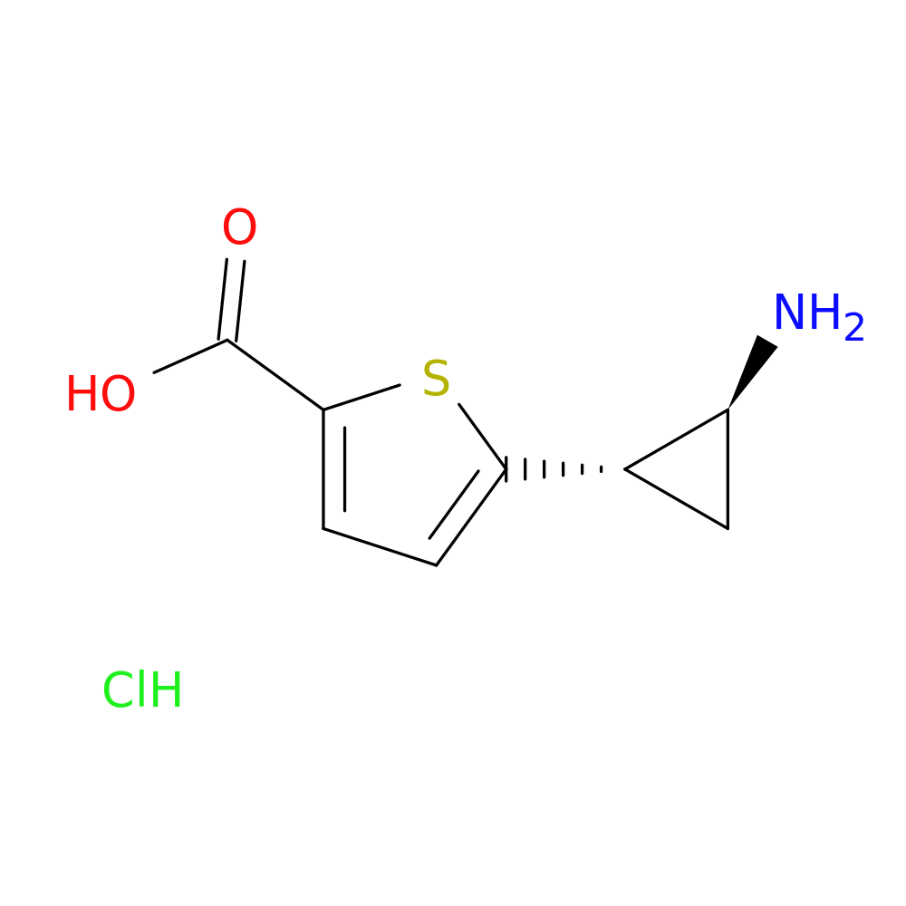 5-[(1S,2S)-rel-2-aminocyclopropyl]thiophene-2-carboxylic acid hydrochloride