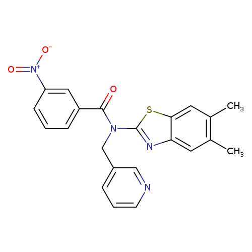 N-(5,6-dimethyl-1,3-benzothiazol-2-yl)-3-nitro-N-[(pyridin-3-yl)methyl]benzamide