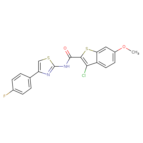 3-chloro-N-[4-(4-fluorophenyl)-1,3-thiazol-2-yl]-6-methoxy-1-benzothiophene-2-carboxamide