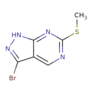 1H-Pyrazolo[3,4-d]pyrimidine, 3-bromo-6-(methylthio)-
