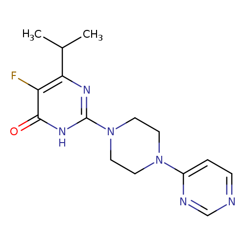 5-fluoro-6-(propan-2-yl)-2-[4-(pyrimidin-4-yl)piperazin-1-yl]-3,4-dihydropyrimidin-4-one
