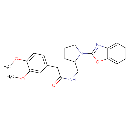 N-{[1-(1,3-benzoxazol-2-yl)pyrrolidin-2-yl]methyl}-2-(3,4-dimethoxyphenyl)acetamide