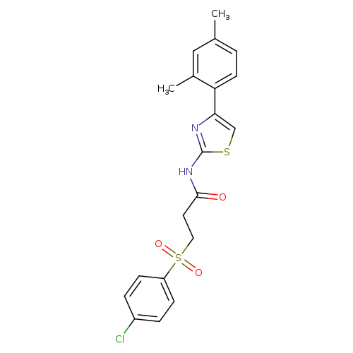 3-(4-chlorobenzenesulfonyl)-N-[4-(2,4-dimethylphenyl)-1,3-thiazol-2-yl]propanamide