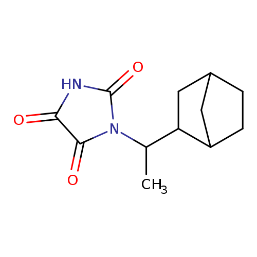 1-(1-{bicyclo[2.2.1]heptan-2-yl}ethyl)imidazolidine-2,4,5-trione