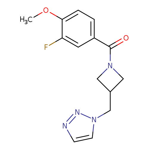 1-{[1-(3-fluoro-4-methoxybenzoyl)azetidin-3-yl]methyl}-1H-1,2,3-triazole