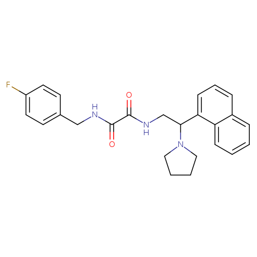 N'-[(4-fluorophenyl)methyl]-N-[2-(naphthalen-1-yl)-2-(pyrrolidin-1-yl)ethyl]ethanediamide