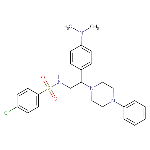 4-chloro-N-{2-[4-(dimethylamino)phenyl]-2-(4-phenylpiperazin-1-yl)ethyl}benzene-1-sulfonamide