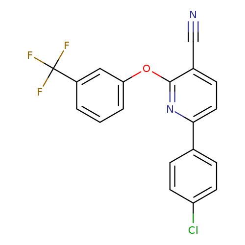 6-(4-chlorophenyl)-2-[3-(trifluoromethyl)phenoxy]pyridine-3-carbonitrile