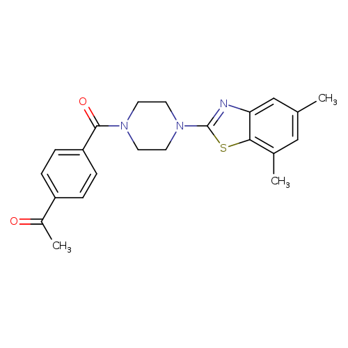 1-{4-[4-(5,7-dimethyl-1,3-benzothiazol-2-yl)piperazine-1-carbonyl]phenyl}ethan-1-one