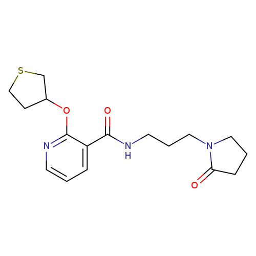 N-[3-(2-oxopyrrolidin-1-yl)propyl]-2-(thiolan-3-yloxy)pyridine-3-carboxamide