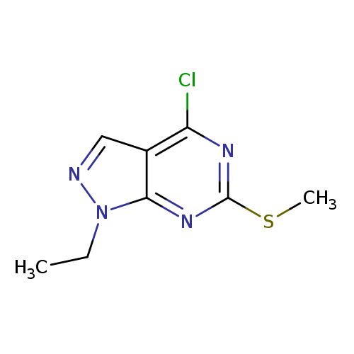 1H-Pyrazolo[3,4-d]pyrimidine, 4-chloro-1-ethyl-6-(methylthio)-