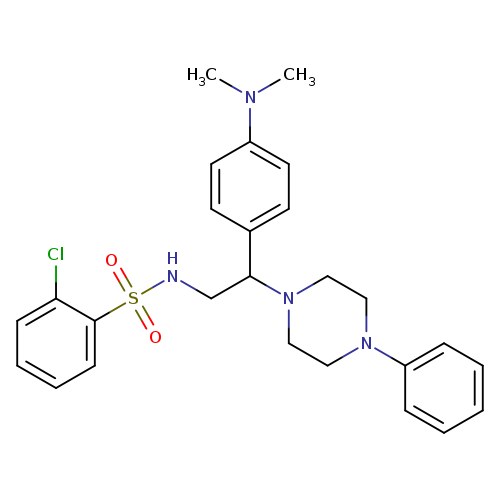 2-chloro-N-{2-[4-(dimethylamino)phenyl]-2-(4-phenylpiperazin-1-yl)ethyl}benzene-1-sulfonamide
