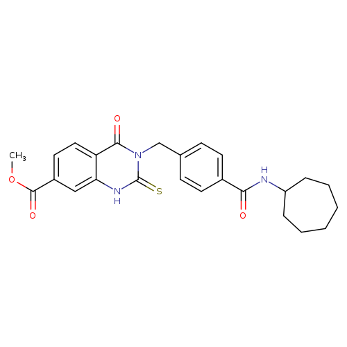 methyl 3-{[4-(cycloheptylcarbamoyl)phenyl]methyl}-4-oxo-2-sulfanylidene-1,2,3,4-tetrahydroquinazoline-7-carboxylate