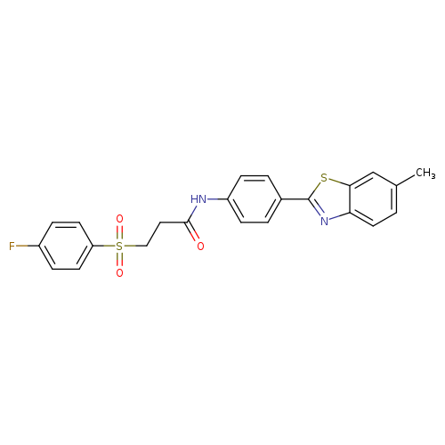 3-(4-fluorobenzenesulfonyl)-N-[4-(6-methyl-1,3-benzothiazol-2-yl)phenyl]propanamide