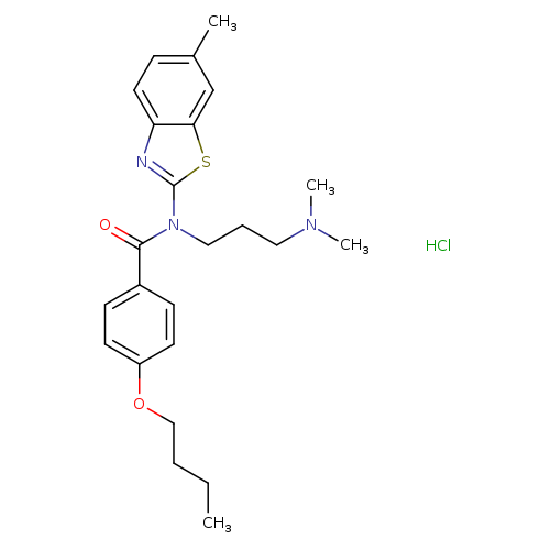 4-butoxy-N-[3-(dimethylamino)propyl]-N-(6-methyl-1,3-benzothiazol-2-yl)benzamide hydrochloride