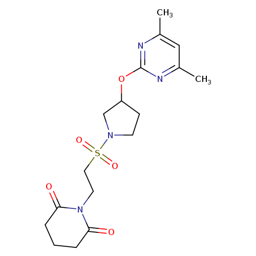 1-[2-({3-[(4,6-dimethylpyrimidin-2-yl)oxy]pyrrolidin-1-yl}sulfonyl)ethyl]piperidine-2,6-dione