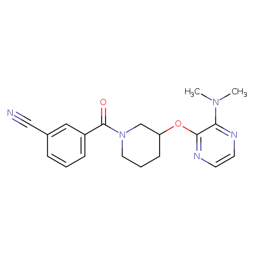 3-(3-{[3-(dimethylamino)pyrazin-2-yl]oxy}piperidine-1-carbonyl)benzonitrile