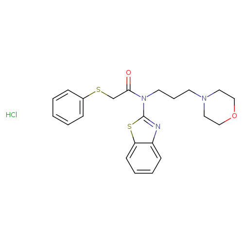 N-(1,3-benzothiazol-2-yl)-N-[3-(morpholin-4-yl)propyl]-2-(phenylsulfanyl)acetamide hydrochloride