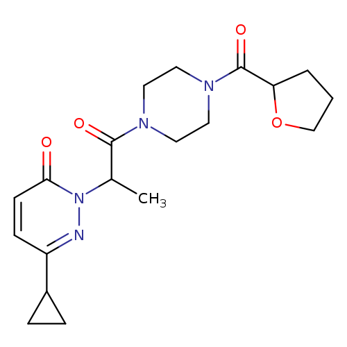6-cyclopropyl-2-{1-oxo-1-[4-(oxolane-2-carbonyl)piperazin-1-yl]propan-2-yl}-2,3-dihydropyridazin-3-one