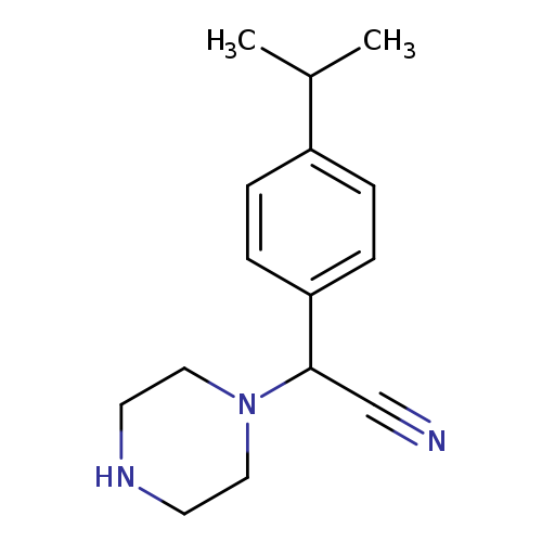 2-(piperazin-1-yl)-2-[4-(propan-2-yl)phenyl]acetonitrile