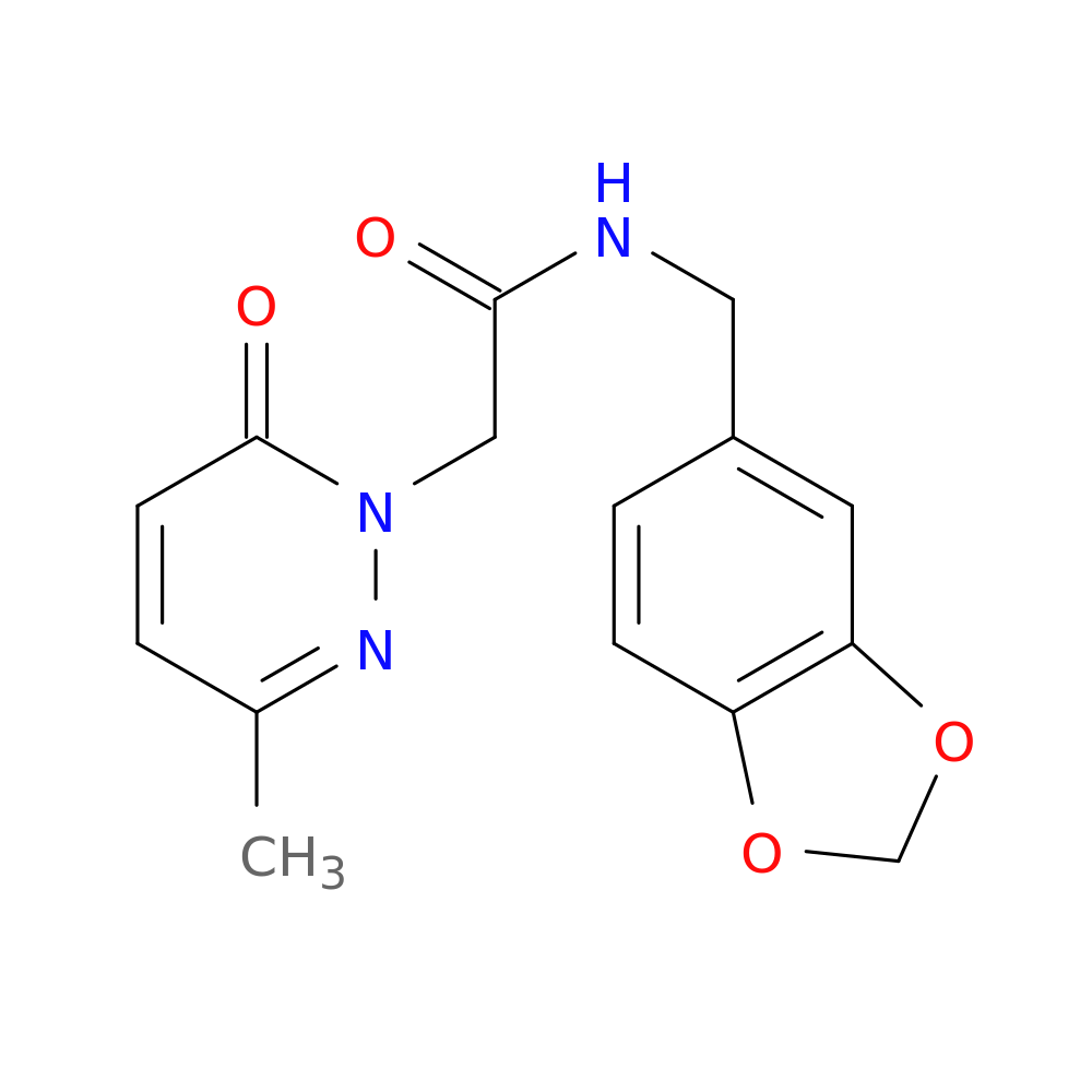 N-[(2H-1,3-benzodioxol-5-yl)methyl]-2-(3-methyl-6-oxo-1,6-dihydropyridazin-1-yl)acetamide