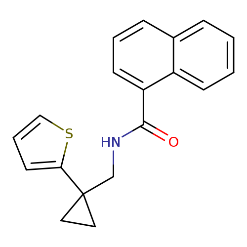N-{[1-(thiophen-2-yl)cyclopropyl]methyl}naphthalene-1-carboxamide