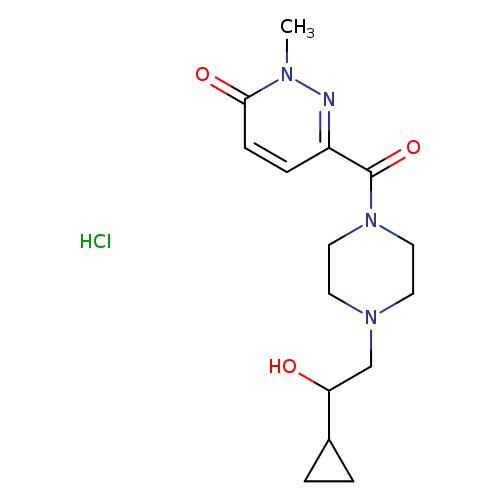 6-[4-(2-cyclopropyl-2-hydroxyethyl)piperazine-1-carbonyl]-2-methyl-2,3-dihydropyridazin-3-one hydrochloride