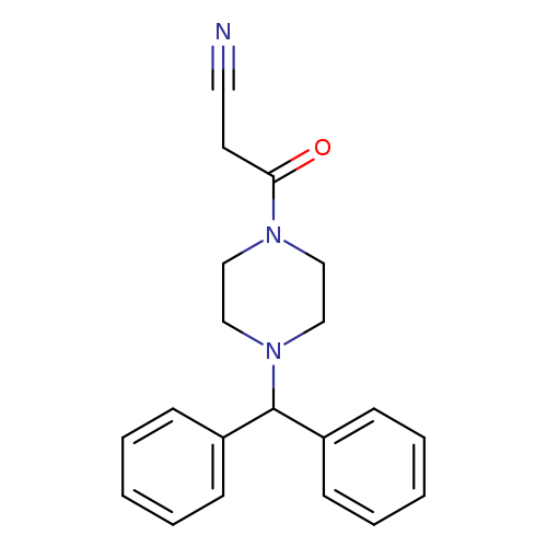 3-[4-(diphenylmethyl)piperazin-1-yl]-3-oxopropanenitrile