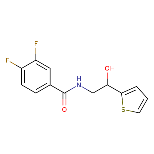3,4-difluoro-N-[2-hydroxy-2-(thiophen-2-yl)ethyl]benzamide