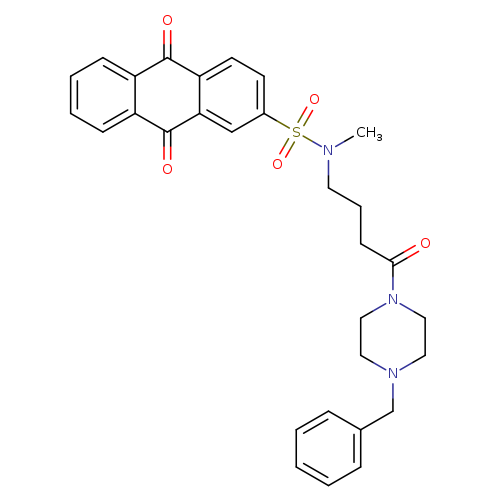 N-[4-(4-benzylpiperazin-1-yl)-4-oxobutyl]-N-methyl-9,10-dioxo-9,10-dihydroanthracene-2-sulfonamide