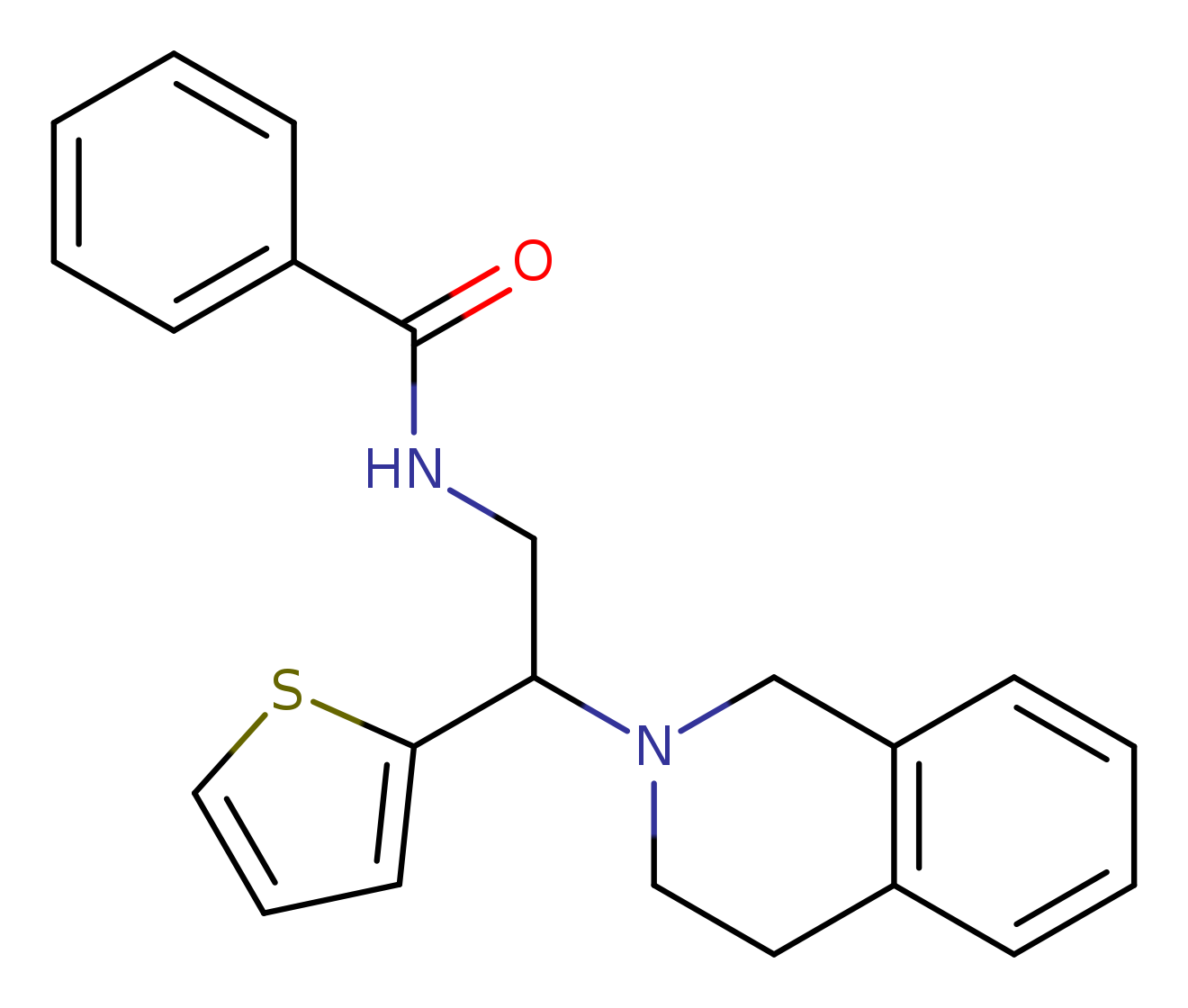 N-[2-(1,2,3,4-tetrahydroisoquinolin-2-yl)-2-(thiophen-2-yl)ethyl]benzamide