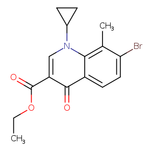 3-Quinolinecarboxylic acid,7-bromo-1-cyclopropyl-1,4-dihydro-8-methyl-4-oxo-, ethyl ester