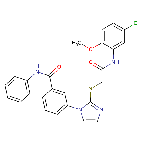 3-[2-({[(5-chloro-2-methoxyphenyl)carbamoyl]methyl}sulfanyl)-1H-imidazol-1-yl]-N-phenylbenzamide
