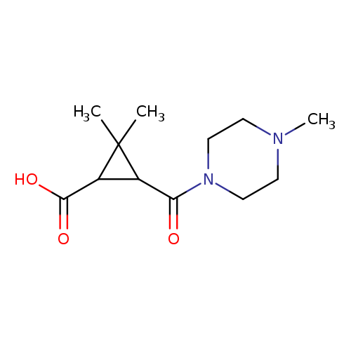 2,2-Dimethyl-3-(4-methylpiperazine-1-carbonyl)cyclopropanecarboxylic acid